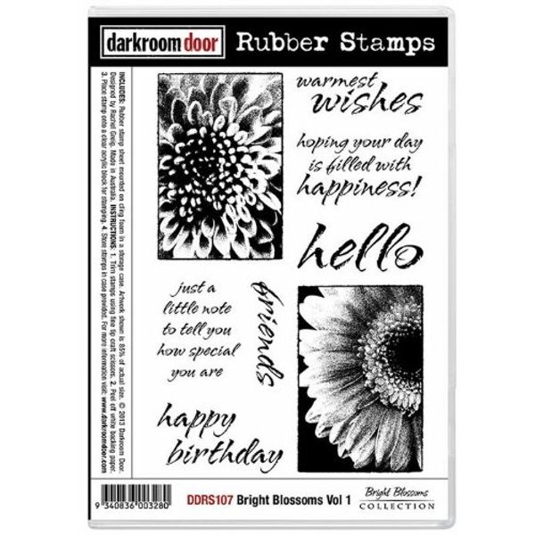 Darkroom Door Rubber Bright Blossoms Vol 1 Stamp Set