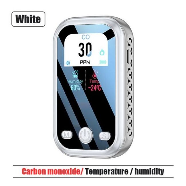 Fine Dust Meter Air Quality Meter Portable Color Display CO Tester Meter Digital Temperature Humidity Tester Semiconductor Sensor Home Monitor, CHINA, White