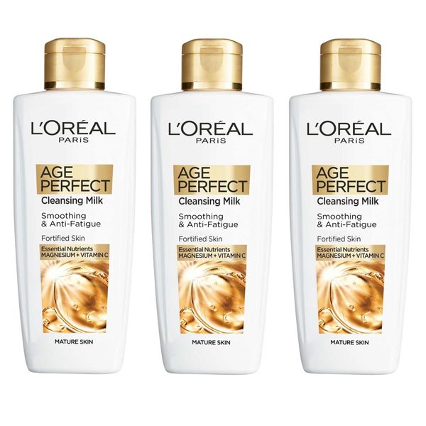 L'Oréal Paris Age Perfect Reinigungsmilch, 3er Pack (3 x 200ml)