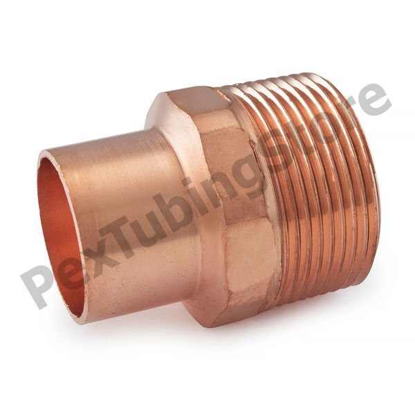1" C x 1-1/4" Male NPT Threaded Copper Adapter