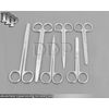9 ASSORTED OPERATING SCISSORS 4.5"+5.5"+6.5" SH/SH SH/BL BL/BL STRAIGHT SURGICAL