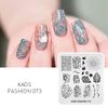 Alexnailart Nail Stamping Plate Nail Image Templates Stencil Nail Art DIY Manicure Printing Tool for Nail Art Design Flowers (FA073)