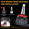8-Sides H11 LED Headlight Super Bright Low Beam Bulbs Conversion Kit 6500K White