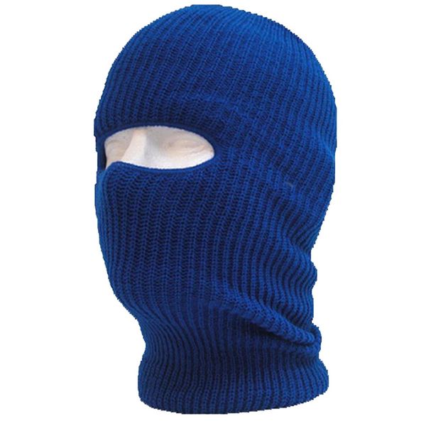 1 Hole Knit Tactical Ski Mask Beanie Monkey Caps by Decky (Royal Blue)