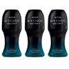 Three Black Suede Roll On Antiperspirant Deodorant For Him 50 ml