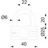 Viro 203 Cylinder Padlock, 40 mm Base, Multi-Colour