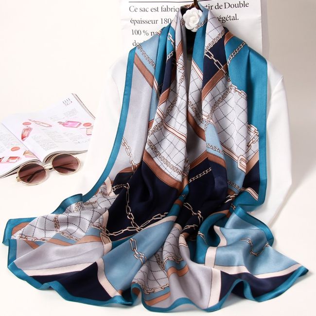 Luxury 100 % natural silk scarf Women Neck Scarfs Office Foulard