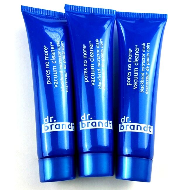 Dr. Brandt Pores No More Vacuum Cleaner Mask Travel Size .25oz Sealed ~ Lot of 3