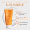 SUN & SHINE MINERAL SUNSCREEN LOTION: SPF50 Broad Spectrum UVA UVB, Face Neck Protection, Sunburn Cream Zinc Oxide, Sensitive Skin, 1.7 Oz