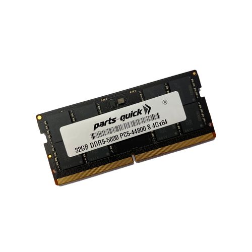 parts-quick 32GB Compatible Memory for MSI Notebook Raider GE78 HX 14V DDR5-5600 SODIMM RAM