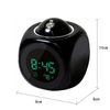 ashdown Projection Digital Alarm Clock LCD Voice Talking Table Clock With Temperature Display ,Black