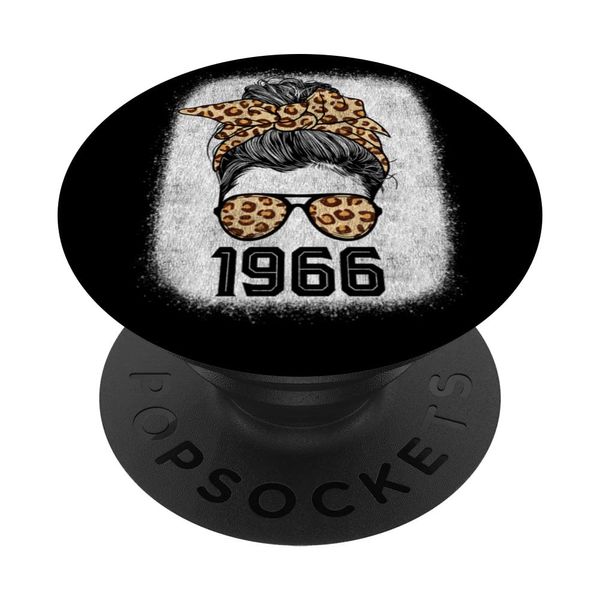 Leopard Messy Bun Awesome Since 1966 Limited Edition PopSockets Swappable PopGrip