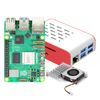 iRasptek basic kit for Raspberry Pi 5 4GB RAM with Red&White Case and Active Cooler