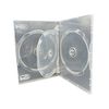 50 x 14mm 3 Way CD DVD Blu Ray Clear DVD Case for 3 Disc Replacement Cases