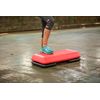 The Step Circuit Size Aerobic Platform, Circuit Size Steppers for Exercise with Two Risers, Red