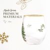 Spode Christmas Tree Stemless Wine Glasses - Set of 4