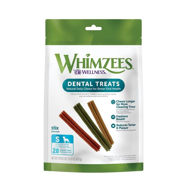 by Wellness Dental Chews for Dogs, Natural, Long Lasting Treats for Cleaner T...