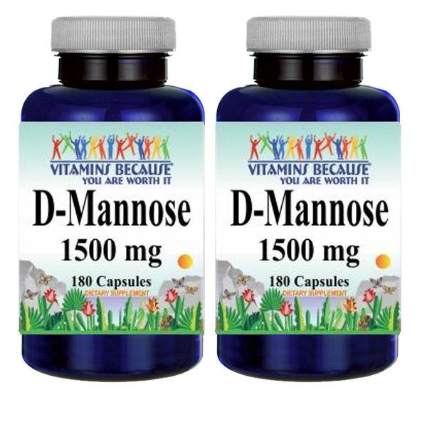 D-Mannose 1500mg 2X180 Capsules by Vitamins Because