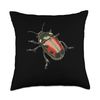 Japanese Beetle In A Garden Throw Pillow