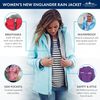 Charles River Apparel New Englander Wind & Waterproof Rain Jacket, True Navy Reflective, 4XL