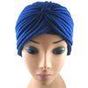 Big Satin Bonnet Turban Royal Blue