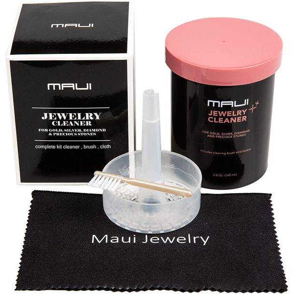 Maui Liquid Jewelry Cleaner Solution Complete kit with Cloth .. NOT Guaranteed to Work on All Jewelry. Only Works on 95% of specified Jewelry Below. Must Read Description