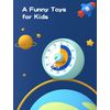 Visual Timer for Kids, 60-Minute Countdown Timer for Classroom, Desk Timer Kid Time Management Tools with Silent Operation, Pomodoro Timer Planet Rocket Pattern Blue