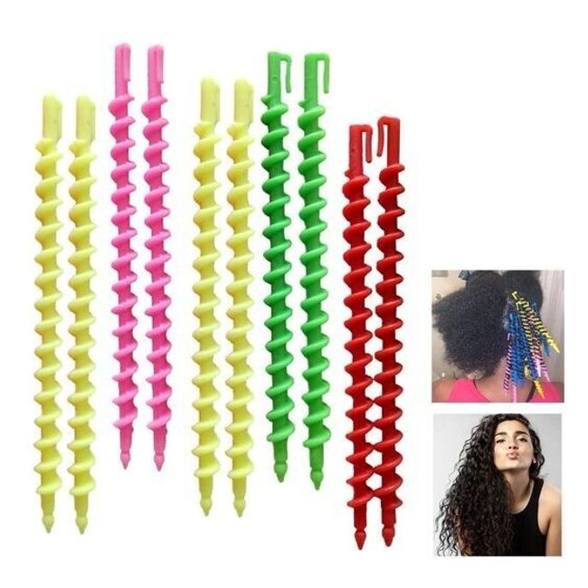 84 Plastic Spiral Hair Perm Rods Multicolor Vinbee