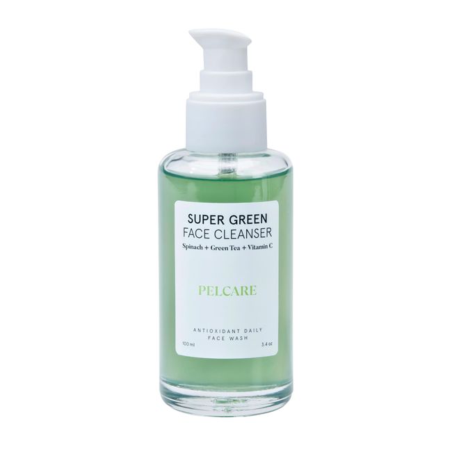 Pelcare Super Green Face Cleaner | Ispanak ve Yeşil Çay İçeren Yüz Yıkama Jeli.(100 ml | 3.4 oz)