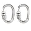 2 Solid Sterling Silver Link Lock Locking Jump Ring, 6mm x 4mm. Made in Australia. Solid 925 Sterling Silver.