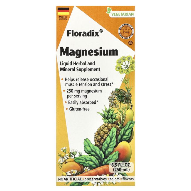 Floradix, Magnesium, Liquid Herbal and Mineral Supplement, 250 mg , 8.5 fl oz