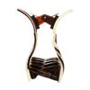 France Luxe Large Cutout Rectangle Claw Clip, Natural Horn