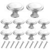 fogman Drawer Knobs Pulls Knobs Handles Custom Stylish Furniture Set of 10 (Silver)