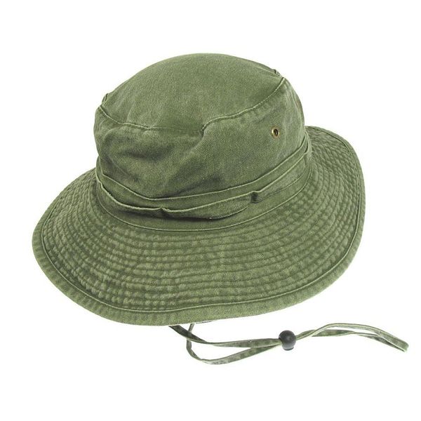 Village Hats Packable Cotton Boonie Hat - Olive Small