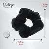 Velvet Solid Scrunchies - Set of 2-Black