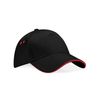 Beechfield Unisex B015CBLK-LGR Ultimate 5-Panel Sandwich Peak Cap - Black, One Size