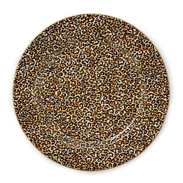 Spode Creatures of Curiosity Serving Platter 30.5cm - Fine China Leopard Pattern with 22ct Gold
