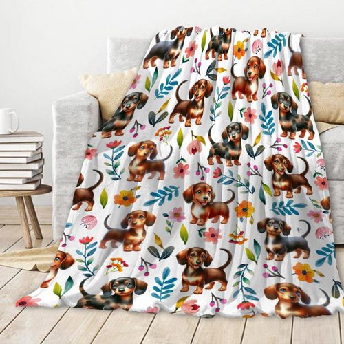Aniruddha Dachshund Blanket Dachshund Gifts for Women,Animal Blanket Dachshund Dog Throw Blanket Dog Lovers Gifts for Women,Lightweight Blanket for Bedroom Sofa Decor,40"x50"-Throw Size