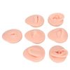 Piercing Practice Body Parts, Nose Tongue Model, 3D Flexible Simulation Ear Model Body Piercing Practice Model Silicone Body Parts for Novice (Light Skin Color)