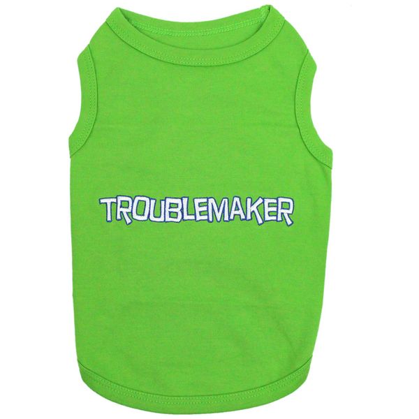 Parisian Pet Troublemaker Dog T-Shirt (Troublemaker, M)