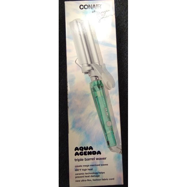 Conair Aqua Agenda Prism Xo Morgan Simianer 3 Barrel Hair Curler Crimper Iron