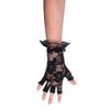 Black Halloween Fingerless Lace Gloves