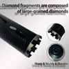 3 inch Dry Core Drill Bit 10in/254mm Drilling Depth， 5/8-11" Thread，10mm Diamond Segment Height，2 Adapters