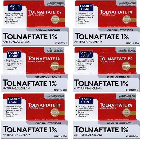 6 Antifungal Foot Cream Tolnaftate 1% Compare to Tinactin Each 1 oz Exp 05/2025