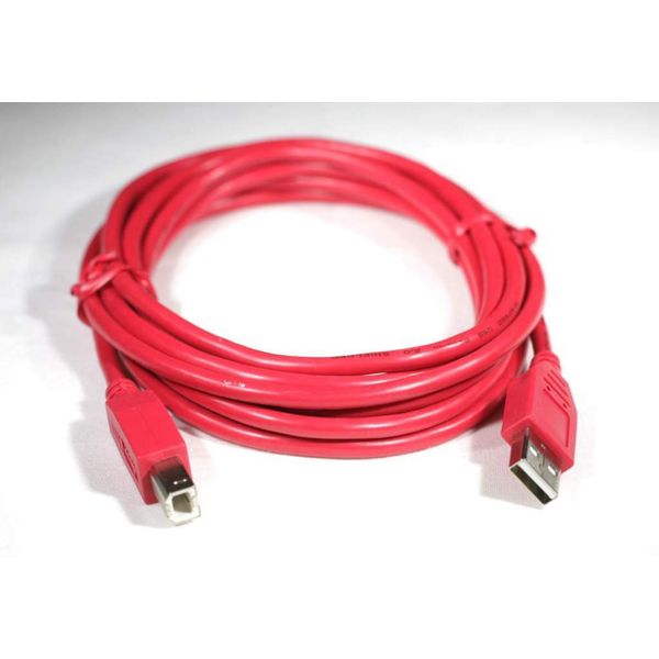 USB 2.0 Cable Red A to B 10FT Excellent for Important Cables Designed in USA