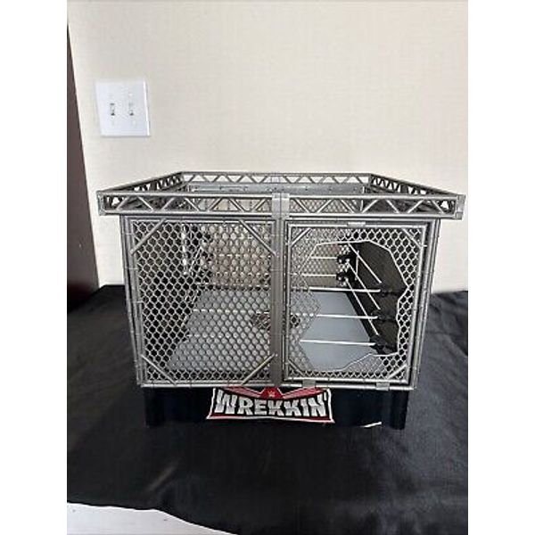 WWE 2010 Wrestling Wrekkin' Collision Cage with Breakaway Fence Panels 13x13 in