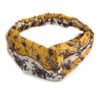 Yellow/White Floral Twisted Fabric Elastic Headband/Headwrap