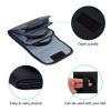 PATIKIL 2 Pcs Lens Filter Case, 3-Pocket Portable Camera Filter Pouch with Belt Loop, Black