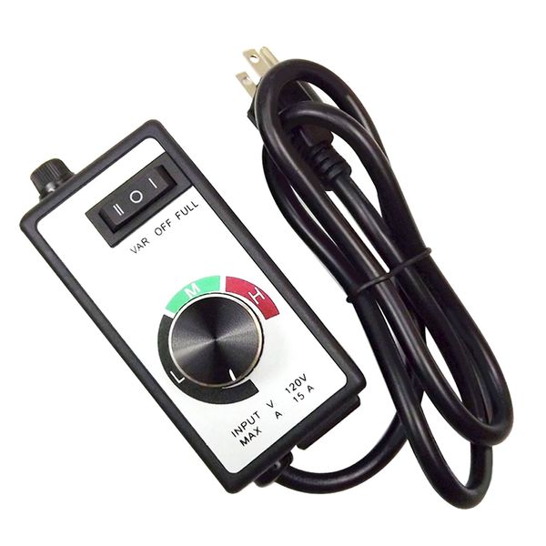 labwork Router Fan Variable Speed Controller Electric Motor Rheostat for AC 120V 15A