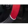 UKB4C Racing Steering Wheel Cover/Glove Red Leather Look Mesh
